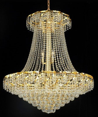 ZC121-VECA1D30G By REGENCY - Belenus Collection 24k Gold Plated Finish Chandelier