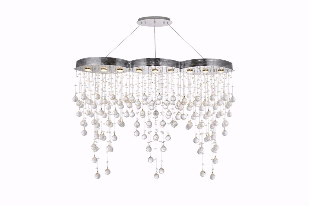 C121-2025D48C/EC - Regency Lighting: Galaxy 9 light Chrome Chandelier Clear Elegant Cut Crystal