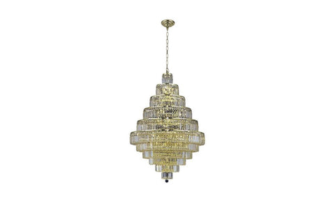 C121-2038D32G/EC - Regency Lighting: Maxime 30 light Gold Chandelier Clear Elegant Cut Crystal