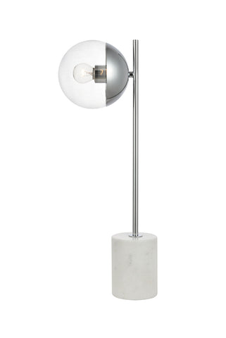 ZC121-LD6107C - Living District: Eclipse 1 Light Chrome Table Lamp With Clear Glass