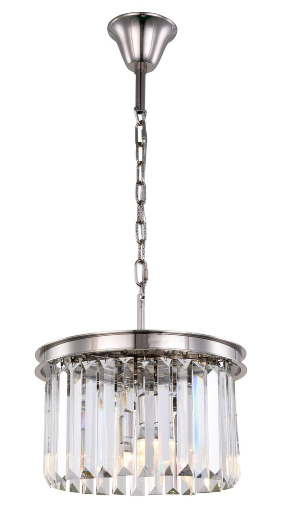 ZC121-1238D16PN/RC - Urban Classic: Sydney 3 light Polished nickel Pendant Clear Royal Cut Crystal