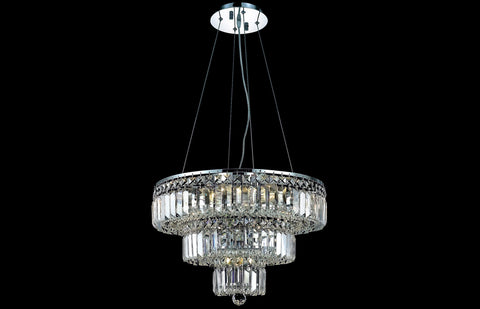 C121-2036D20C/RC - Regency Lighting: Maxime 9 light Chrome Chandelier Clear Royal Cut Crystal