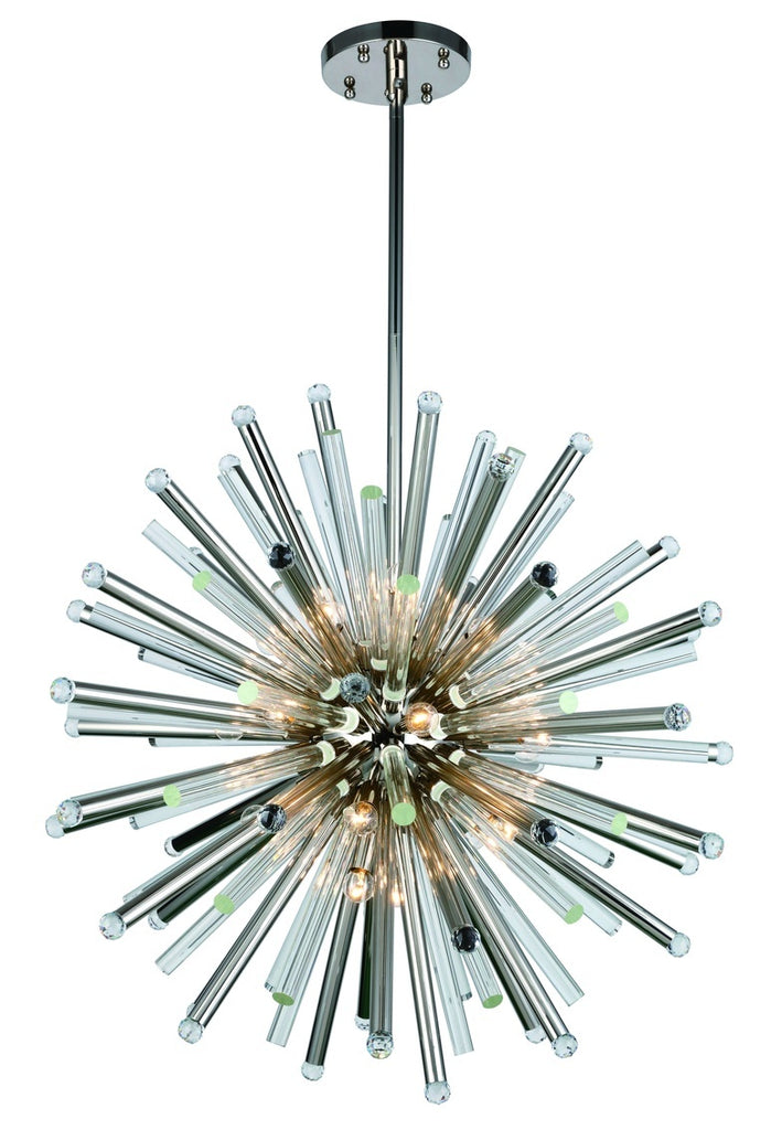 ZC121-1141G36PN - Urban Classic: Maxwell 21 light Polished Nickel Chandelier Clear Royal Cut Crystal