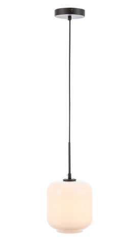 ZC121-LD2273BK - Living District: Collier 1 light Black and Frosted white glass pendant