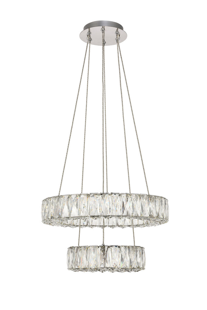 ZC121-3503G18C - Regency Lighting: Monroe Integrated LED chip light Chrome Pendant Clear Royal Cut Crystal