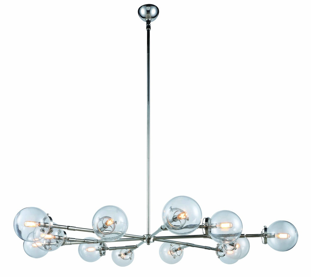 ZC121-1507G58PN - Urban Classic: Leda 12 light Polished Nickel Chandelier