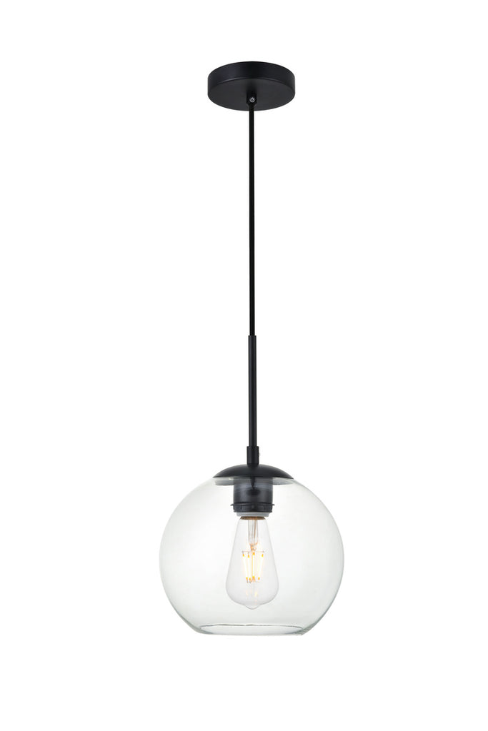 ZC121-LD2206BK - Living District: Baxter 1 Light Black Pendant With Clear Glass