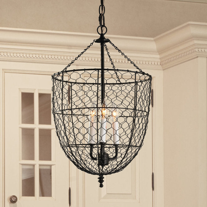 Chicken Wire Smokebell Lantern - F100-386
