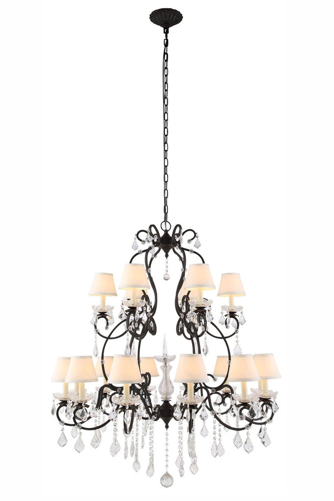 ZC121-1471G44VB - Urban Classic: Diana 24 light Vintage Bronze Chandelier Clear Royal Cut Crystal