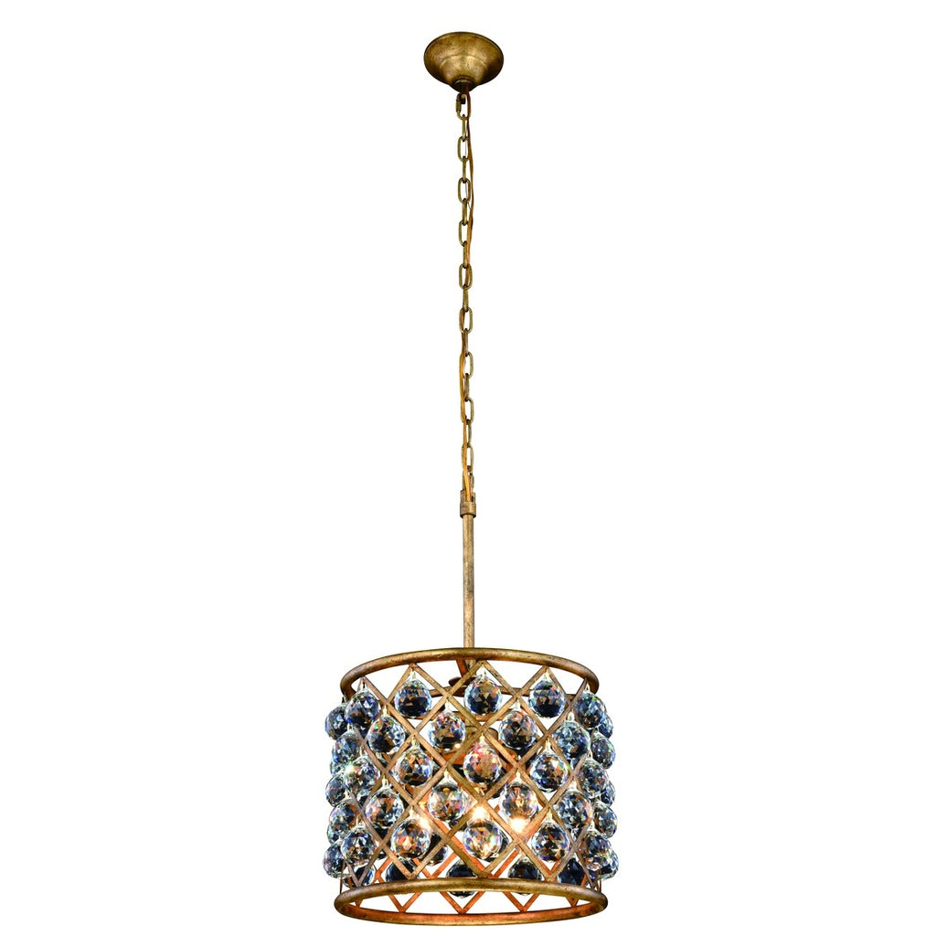 ZC121-1206D14GI/RC - Urban Classic: Madison 4 light Golden Iron Pendant Clear Royal Cut Crystal