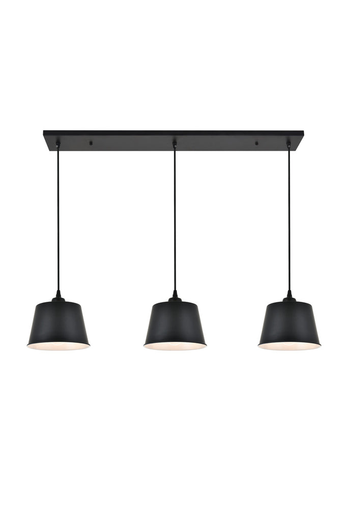 ZC121-LD4057D40BK - Living District: Nota 3 light black Pendant