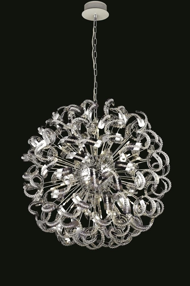 C121-2068G43C/EC - Regency Lighting: Tiffany 30 light Chrome Chandelier Clear Elegant Cut Crystal