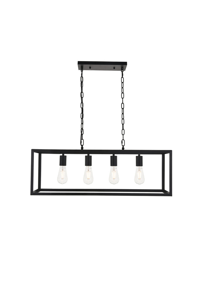 ZC121-LD4063D32BK - Living District: Resolute 4 light black Pendant