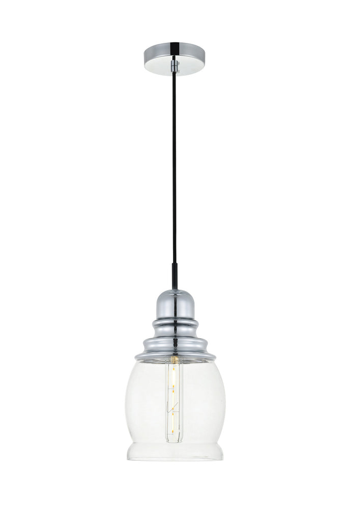 ZC121-LD2238C - Living District: Kenna 1 Light Chrome Pendant With Clear Glass