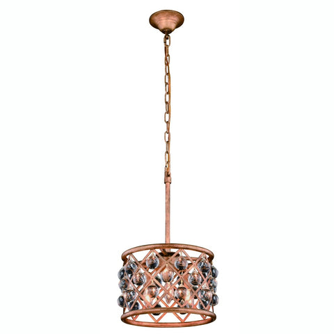 ZC121-1213D12GI/RC - Urban Classic: Madison 3 light Golden Iron Pendant Clear Royal Cut Crystal