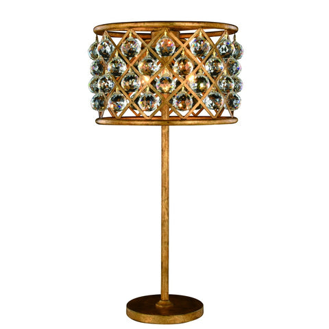 ZC121-1206TL15GI/RC - Urban Classic: Madison 3 light Golden Iron Table Lamp Clear Royal Cut Crystal