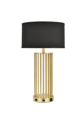 ZC121-TL3010 - Regency Decor: Brio Collection 1-Light Brushed Brass Finish Table Lamp