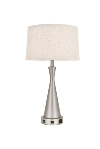 ZC121-TL3014 - Regency Decor: Brio Collection 1-Light Vintage Nickel Finish Table Lamp