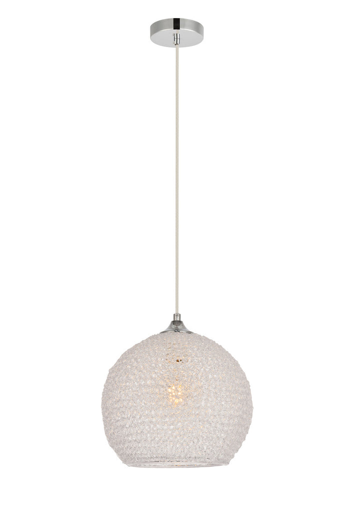 ZC121-LDPD2072 - Living District: Lilou Collection Pendant D9.8 H10 Lt:1 Chrome and Clear Finish