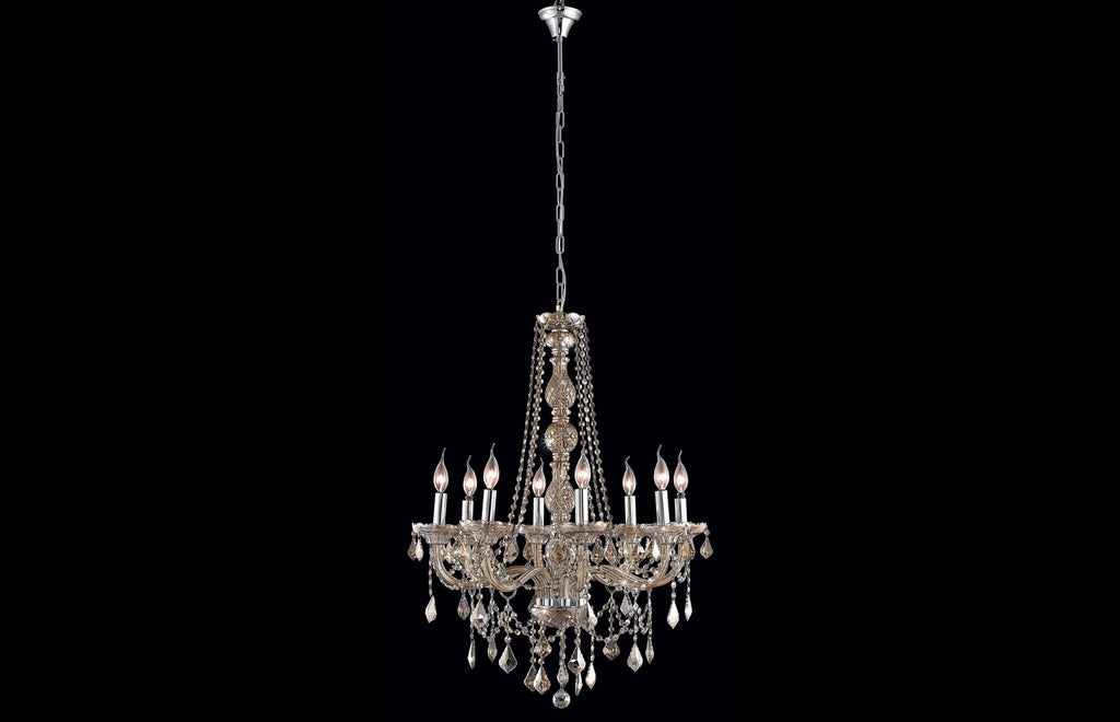 C121-7858D28GT-GT/RC - Regency Lighting: Verona 8 light Golden Teak Chandelier Golden Teak (Smoky) Royal Cut Crystal