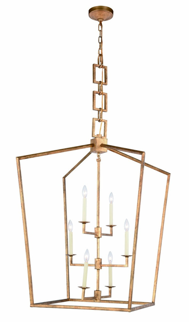 ZC121-1512D29GI - Urban Classic: Denmark 6 light Golden Iron Chandelier