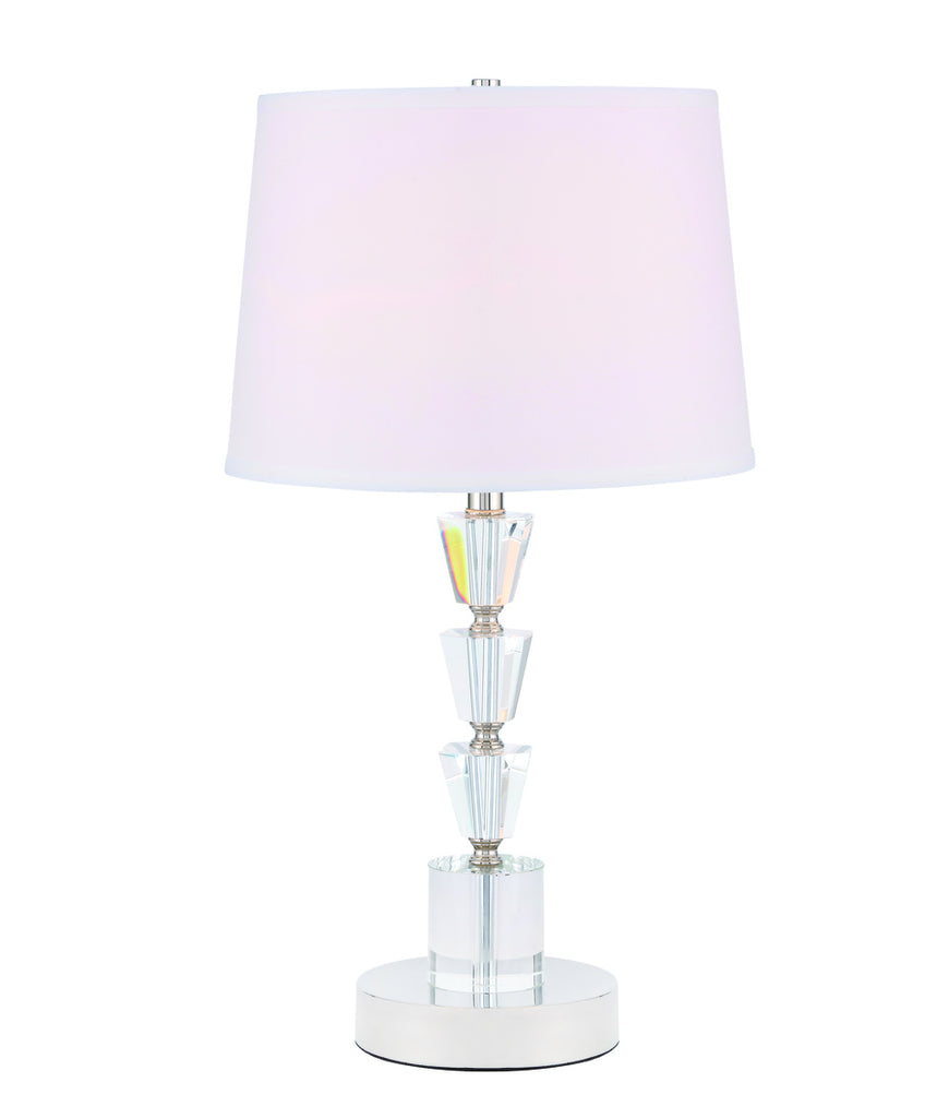 ZC121-TL3028PN - Regency Decor: Jean 1 light Polished Nickel Table Lamp