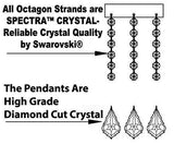 Swarovski Crystal Trimmed Chandelier French Empire Crystal Chandelier Lighting 60"X36" - A500-Silver/928/32Sw